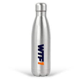 Silver WTF1 Logo Stainless Steel Water Bottle