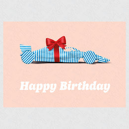 Wrapped Car Birthday Card