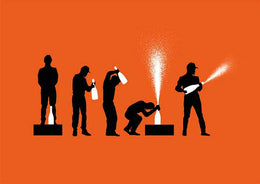 Podium Bottle Slam Greeting Card