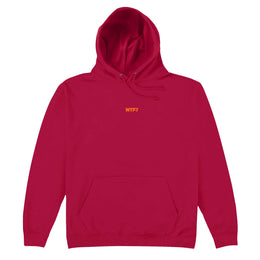 WTF1 Orange Embroidered Hoodie - Red