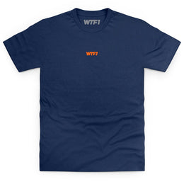 WTF1 Orange Embroidered T Shirt - Navy Blue